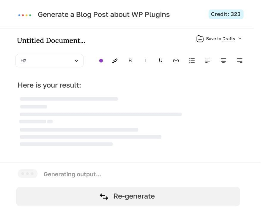 Generate all types of written content